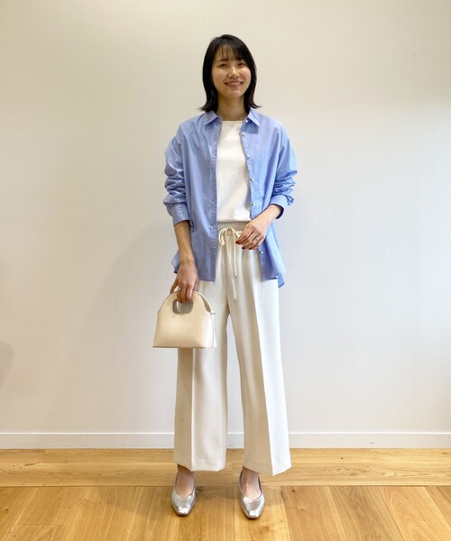 OPAQUE.CLIP(オペークドットクリップ)の「◆パール調ボタンシャツ【guldgan/ガルドギャン】(シャツ/ブラウス・レディース・ホワイト系/ブルー系2/ライトブルー/ブルー系7・38/40)」の15枚目の写真