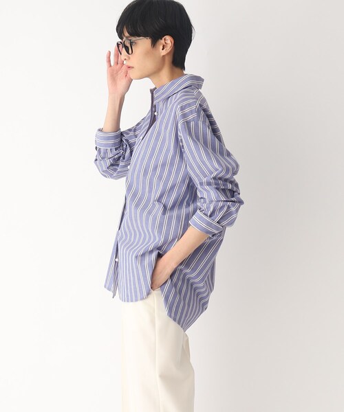 OPAQUE.CLIP(オペークドットクリップ)の「◆パール調ボタンシャツ【guldgan/ガルドギャン】(シャツ/ブラウス・レディース・ホワイト系/ブルー系2/ライトブルー/ブルー系7・38/40)」の22枚目の写真