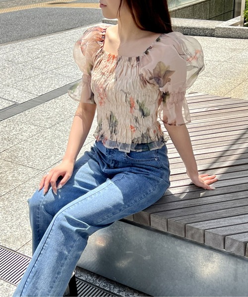 one way（ワンウェイ）の「シアーシャーリングブラウス（シャツ/ブラウス・レディース・ホワイト/ブラック/ベージュ系その他/ブルー系その他/グリーン・FREE）」の22枚目の写真