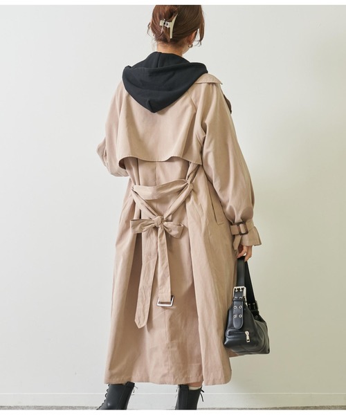 ANAP(アナップ)の「キャンディ袖ビックトレンチコート(トレンチコート・レディース・ベージュ/マスタード/アイボリー・FREE)」の9枚目の写真