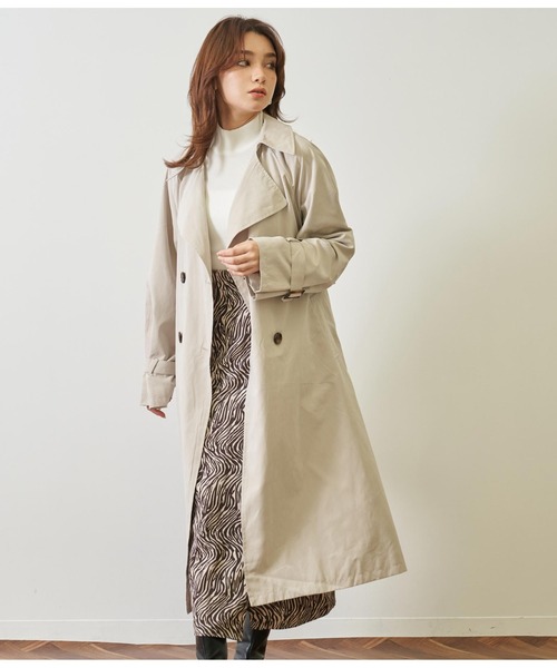 ANAP(アナップ)の「キャンディ袖ビックトレンチコート(トレンチコート・レディース・ベージュ/マスタード/アイボリー・FREE)」の6枚目の写真