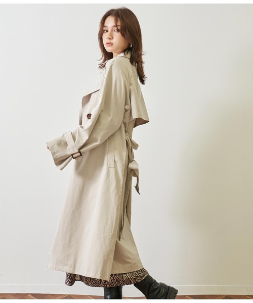 ANAP(アナップ)の「キャンディ袖ビックトレンチコート(トレンチコート・レディース・ベージュ/マスタード/アイボリー・FREE)」の5枚目の写真