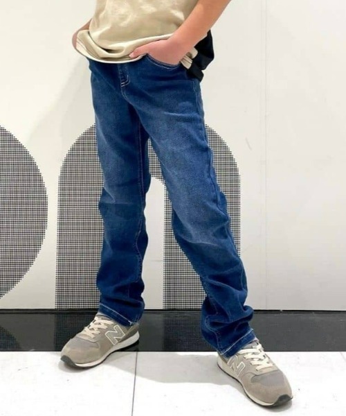MPS（エムピーエス）の「【MPS】タイトストレートデニムパンツ（デニムパンツ・キッズ・ライトインディゴブルー/ブラック/ダークインディゴブルー/グレー・160/130/140/120/110/150）」の2枚目の写真