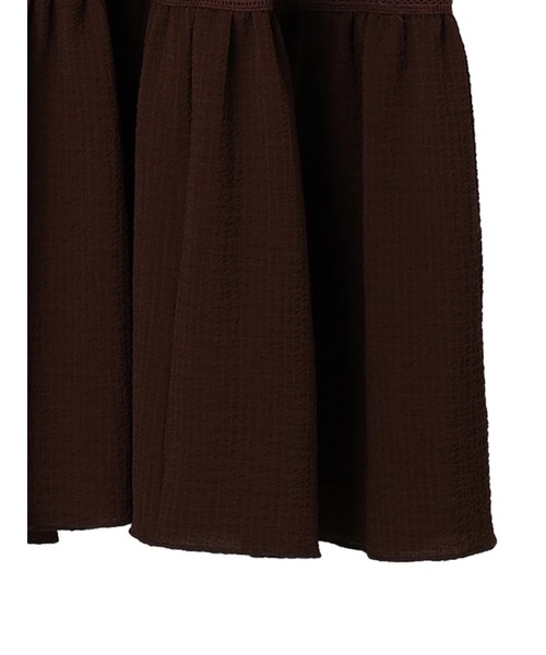 ESCAR（エスカー）の「■ESCAR ドロストギャザーワンピース（ワンピース・レディース・ブラウン/ブラック・FREE）」の14枚目の写真