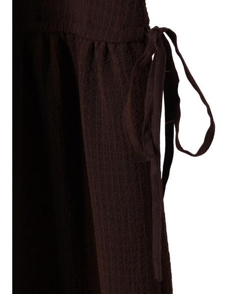 ESCAR（エスカー）の「■ESCAR ドロストギャザーワンピース（ワンピース・レディース・ブラウン/ブラック・FREE）」の7枚目の写真