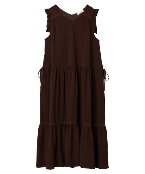 ESCAR（エスカー）の「■ESCAR ドロストギャザーワンピース（ワンピース・レディース・ブラウン/ブラック・FREE）」の13枚目の写真