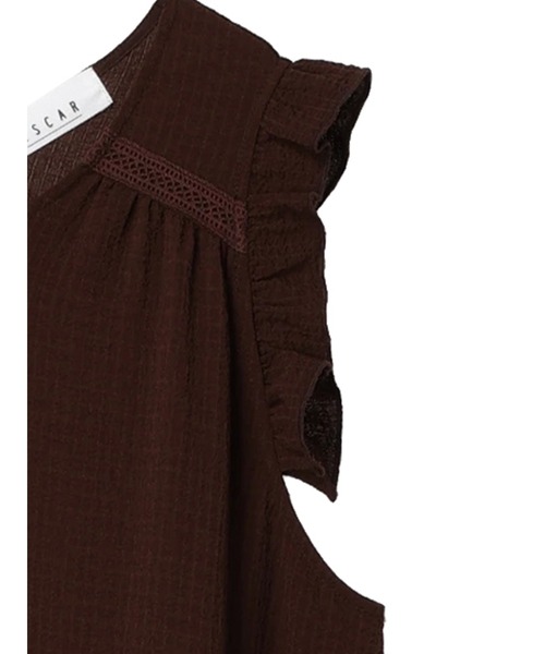 ESCAR（エスカー）の「■ESCAR ドロストギャザーワンピース（ワンピース・レディース・ブラウン/ブラック・FREE）」の8枚目の写真