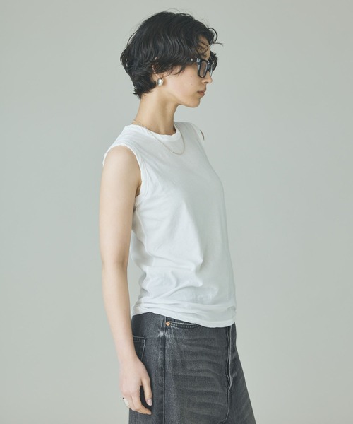 Curensology(カレンソロジー)の「Curensology(カレンソロジー)/<5AWARENESS>ノースリーブTシャツ(Tシャツ/カットソー・レディース・ホワイト/ブラック・FREE)」の13枚目の写真