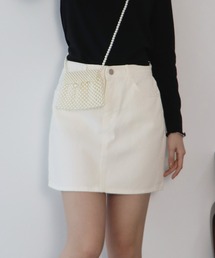 台形デニムミニスカート