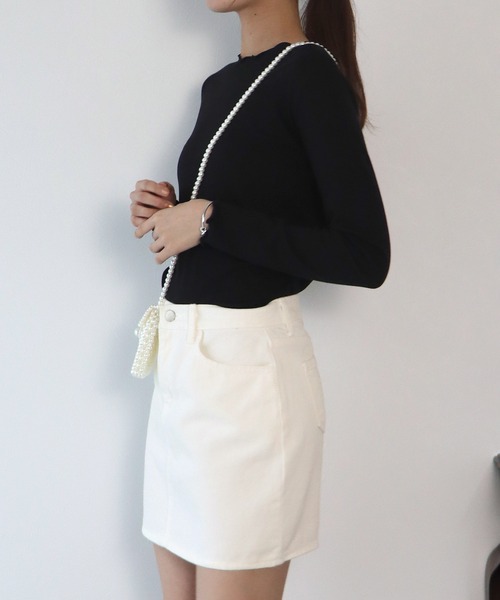 BLUEEAST（ブルーイースト）の「台形デニムミニスカート（デニムスカート・レディース・ブラック/グレー/ブルー/アイボリー・MEDIUM）」の20枚目の写真