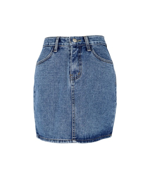 BLUEEAST（ブルーイースト）の「台形デニムミニスカート（デニムスカート・レディース・ブラック/グレー/ブルー/アイボリー・MEDIUM）」の18枚目の写真