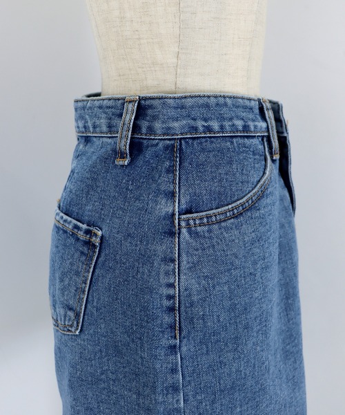 BLUEEAST（ブルーイースト）の「台形デニムミニスカート（デニムスカート・レディース・ブラック/グレー/ブルー/アイボリー・MEDIUM）」の9枚目の写真