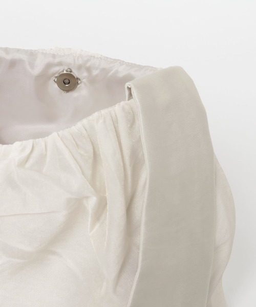 URBAN RESEARCH ROSSO WOMEN(アーバンリサーチ ロッソ)の「kaene オーガンジー重ねリボンバッグ(ハンドバッグ・レディース・ベージュ系その他/ブラック・FREE)」の12枚目の写真