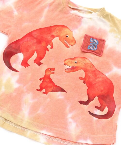 BIT'Z(ビッツ)の「3柄恐竜タイダイプリントTシャツ(Tシャツ/カットソー・キッズ・グリーン/オレンジ/ブルー・100/110/95/80/120/90)」の10枚目の写真