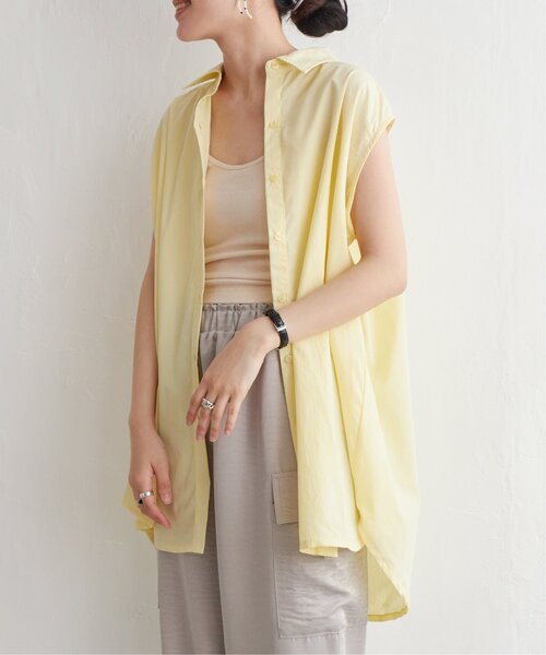 VENCEEXCHANGE(ヴァンスエクスチェンジ)の「マルチウェイショルダーカットシャツ(シャツ/ブラウス・レディース・ブラック/オフホワイト/イエロー・FREE)」の11枚目の写真