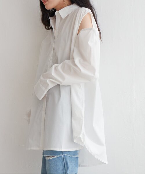 VENCEEXCHANGE(ヴァンスエクスチェンジ)の「マルチウェイショルダーカットシャツ(シャツ/ブラウス・レディース・ブラック/オフホワイト/イエロー・FREE)」の15枚目の写真