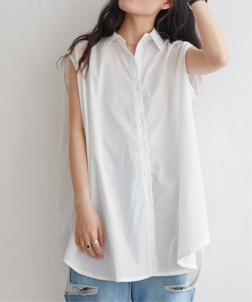 VENCEEXCHANGE(ヴァンスエクスチェンジ)の「マルチウェイショルダーカットシャツ(シャツ/ブラウス・レディース・ブラック/オフホワイト/イエロー・FREE)」の9枚目の写真