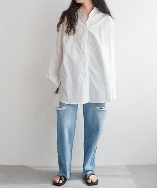 VENCEEXCHANGE(ヴァンスエクスチェンジ)の「マルチウェイショルダーカットシャツ(シャツ/ブラウス・レディース・ブラック/オフホワイト/イエロー・FREE)」の6枚目の写真