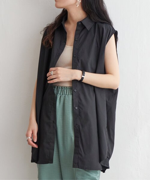 VENCEEXCHANGE(ヴァンスエクスチェンジ)の「マルチウェイショルダーカットシャツ(シャツ/ブラウス・レディース・ブラック/オフホワイト/イエロー・FREE)」の17枚目の写真