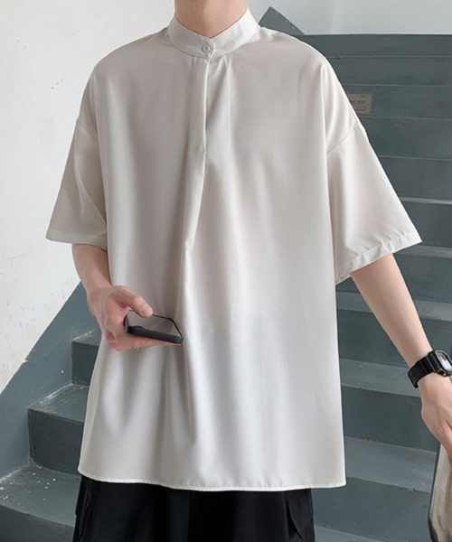 Noble - 専用！NOBLE コットンスタンドカラーワイドシャツ セール】 mizuiro ind スタンドカラーワイドシャツ （シャツ
