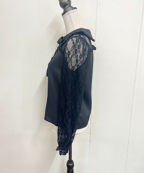 MA*RS マーズ レース襟 ブラック 半袖シャツ MA＊RS（レース ・ シャツ/ブラウス(半袖/袖なし)）のフリマ