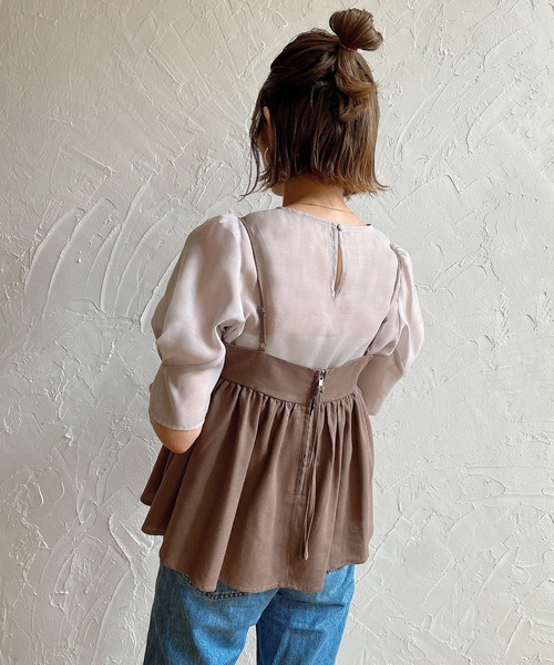 JUNOAH(ジュノア)の「リネン混キャミソールトップス(キャミソール・レディース・ブラック/アイボリー/モカ/チャコール/グレイッシュベージュ・MEDIUM/LARGE/X-LARGE)」の16枚目の写真