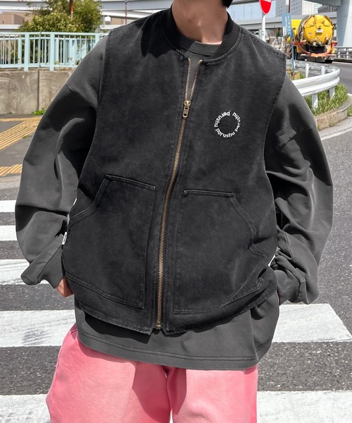 Perushu（ペルーシュ）の「ヴィンテージライクダックベスト（ベスト・メンズ・ライトブラウン/ブラック/ネイビー・MEDIUM/LARGE）」の11枚目の写真