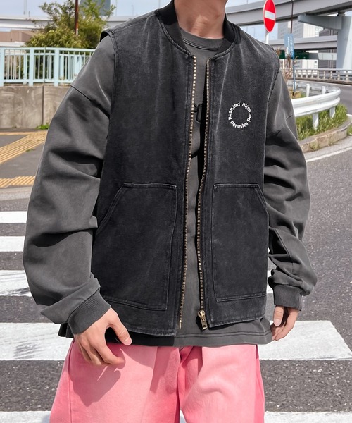 Perushu（ペルーシュ）の「ヴィンテージライクダックベスト（ベスト・メンズ・ライトブラウン/ブラック/ネイビー・MEDIUM/LARGE）」の10枚目の写真