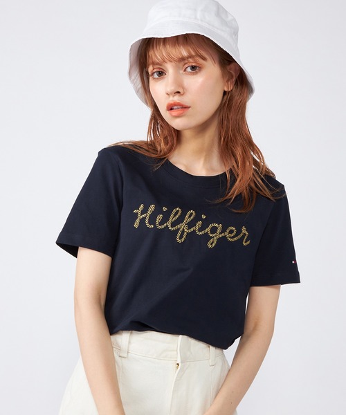 TOMMY HILFIGER（トミーヒルフィガー）の「ゴールドロープロゴTシャツ 