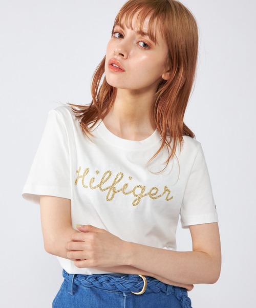 TOMMY HILFIGER（トミーヒルフィガー）の「ゴールドロープロゴTシャツ 