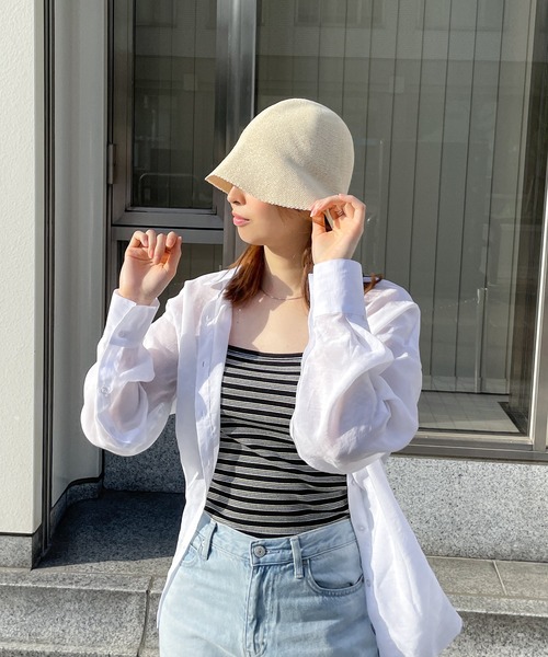 Chillfar（チルファー）の「チューリップベルハット（ハット・レディース・ベージュ/アイボリー/ブラック・FREE）」の7枚目の写真