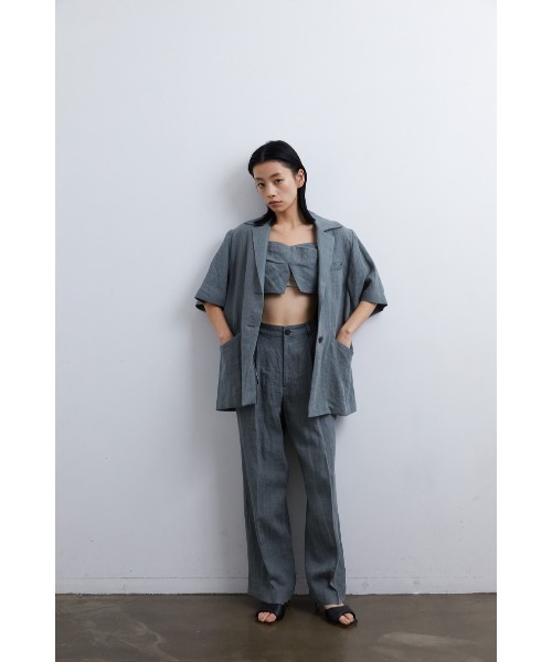 CASA FLINE(カーサフライン)の「ランダムタックビスチェ(その他トップス・レディース・グリーン/キナリ/ベージュ・FREE)」の17枚目の写真