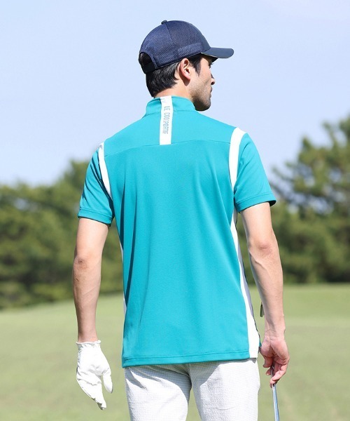 le coq sportif GOLF(ルコックスポルティフゴルフ)の「ハーフジップ半袖シャツ (吸汗速乾/UV CUT(UPF50+)(Tシャツ/カットソー・メンズ・オレンジ/ネイビー/グリーン/ホワイト・L/XL/M)」の19枚目の写真