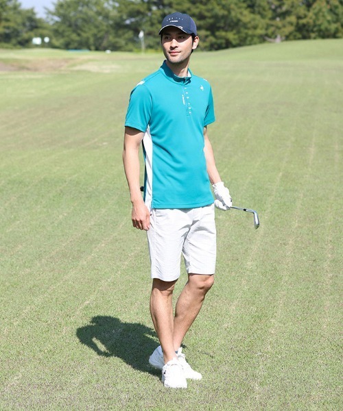 le coq sportif GOLF(ルコックスポルティフゴルフ)の「ハーフジップ半袖シャツ (吸汗速乾/UV CUT(UPF50+)(Tシャツ/カットソー・メンズ・オレンジ/ネイビー/グリーン/ホワイト・L/XL/M)」の17枚目の写真