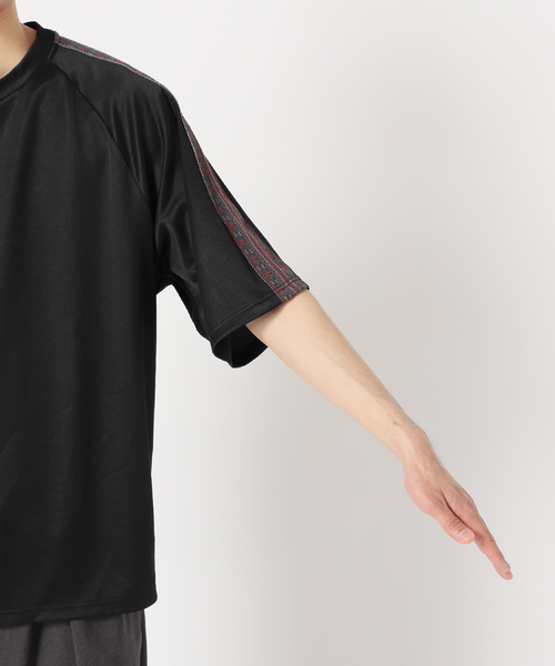 JOURNAL STANDARD（ジャーナルスタンダード）の「ネイティブパターン トラックTシャツ（Tシャツ/カットソー・メンズ・グレー/ブラック/パープル・MEDIUM/LARGE）」の6枚目の写真