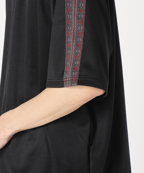 JOURNAL STANDARD（ジャーナルスタンダード）の「ネイティブパターン トラックTシャツ（Tシャツ/カットソー・メンズ・グレー/ブラック/パープル・MEDIUM/LARGE）」の7枚目の写真