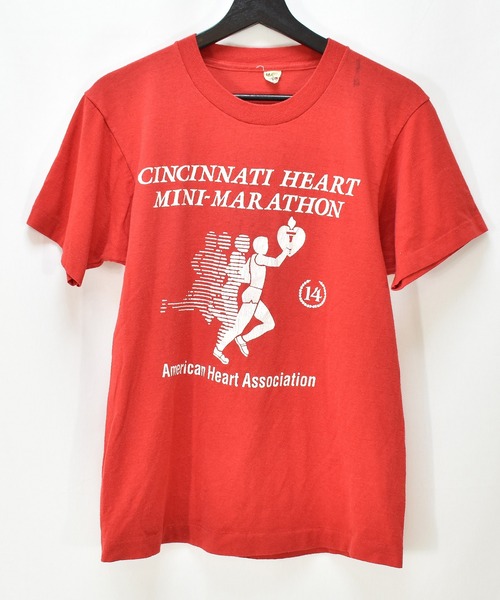 【ヴィンテージ古着】80's CINCINNATI HEART MINIMARATHON ヴィンテージ グラフィックTシャツ USA製（T