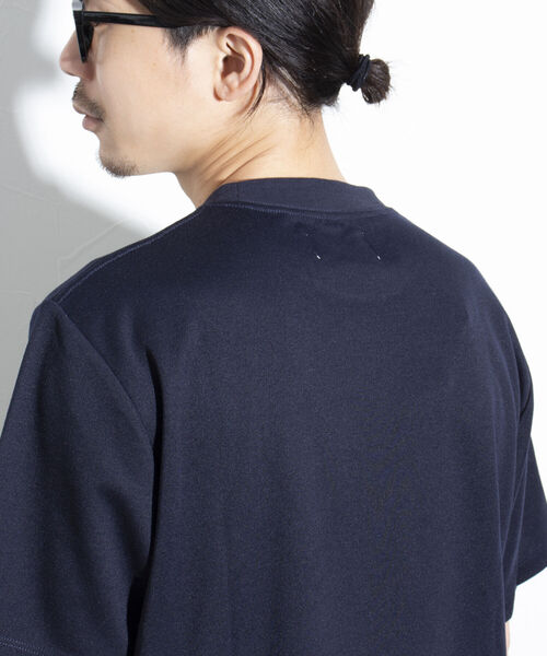 GLOSTER(グロスター)の「【GLOSTER/グロスター】クルーネック ジャケT 半袖Tシャツ(Tシャツ/カットソー・メンズ・チャコールグレー/オフホワイト/ネイビー・S/M/L)」の3枚目の写真