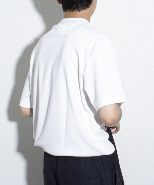 GLOSTER(グロスター)の「【GLOSTER/グロスター】クルーネック ジャケT 半袖Tシャツ(Tシャツ/カットソー・メンズ・チャコールグレー/オフホワイト/ネイビー・S/M/L)」の11枚目の写真