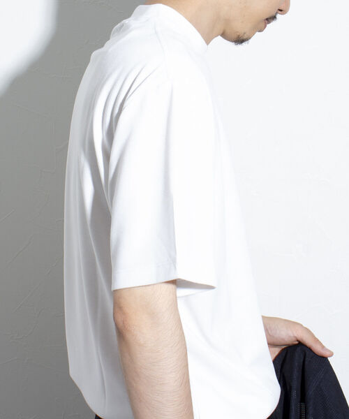 GLOSTER(グロスター)の「【GLOSTER/グロスター】クルーネック ジャケT 半袖Tシャツ(Tシャツ/カットソー・メンズ・チャコールグレー/オフホワイト/ネイビー・S/M/L)」の13枚目の写真