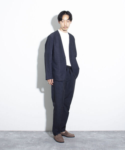 GLOSTER(グロスター)の「【GLOSTER/グロスター】クルーネック ジャケT 半袖Tシャツ(Tシャツ/カットソー・メンズ・チャコールグレー/オフホワイト/ネイビー・S/M/L)」の16枚目の写真