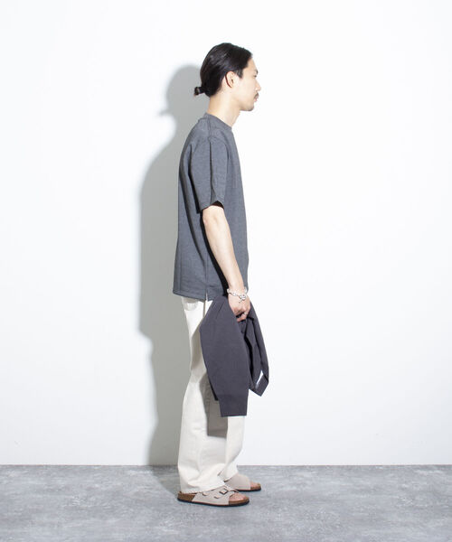 GLOSTER(グロスター)の「【GLOSTER/グロスター】クルーネック ジャケT 半袖Tシャツ(Tシャツ/カットソー・メンズ・チャコールグレー/オフホワイト/ネイビー・S/M/L)」の19枚目の写真