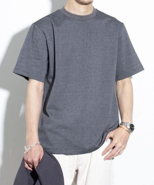GLOSTER(グロスター)の「【GLOSTER/グロスター】クルーネック ジャケT 半袖Tシャツ(Tシャツ/カットソー・メンズ・チャコールグレー/オフホワイト/ネイビー・S/M/L)」の22枚目の写真