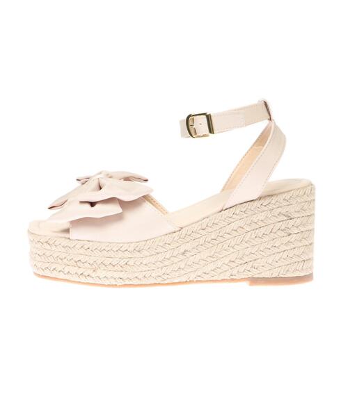 INGNI（イング）の「ビッグリボンジュートサンダル（サンダル・レディース・ブラック/ベージュ・M/L）」の4枚目の写真