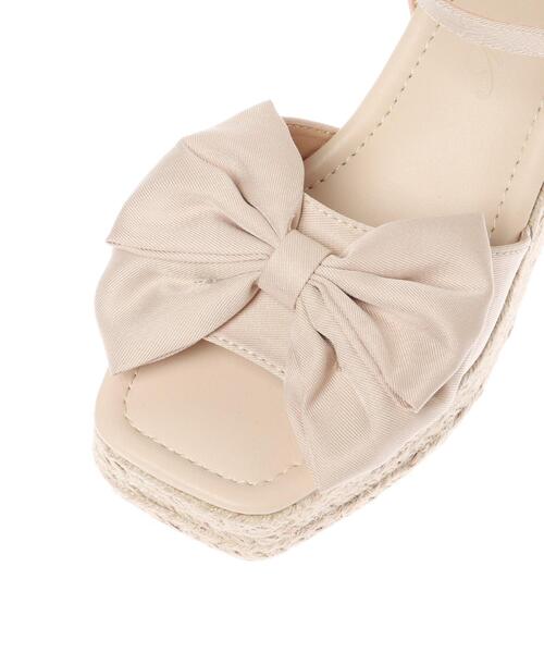 INGNI（イング）の「ビッグリボンジュートサンダル（サンダル・レディース・ブラック/ベージュ・M/L）」の7枚目の写真