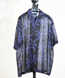 unrelaxing（アンリラクシング）の「ビッグシルエット総柄開襟シアーシャツ（シャツ/ブラウス）」