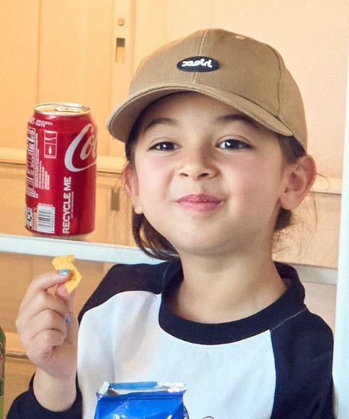 X-girl Stages（エックスガールステージス）の「サークルロゴキャップ（キャップ・キッズ・ブラック/ベージュ/ラベンダー・M(52-56cm)/S(48-52cm)）」の3枚目の写真