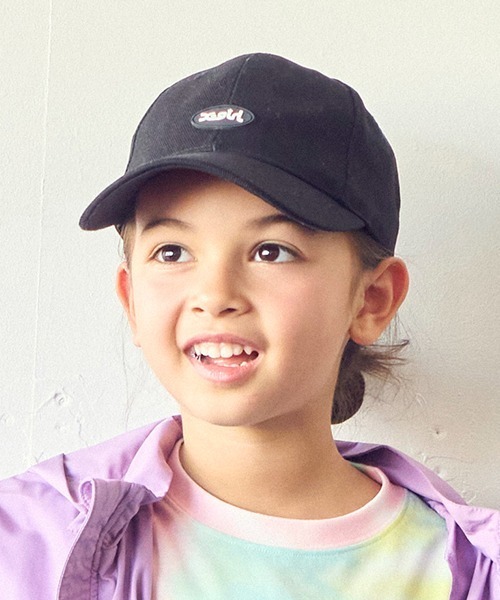 X-girl Stages（エックスガールステージス）の「サークルロゴキャップ（キャップ・キッズ・ブラック/ベージュ/ラベンダー・M(52-56cm)/S(48-52cm)）」の2枚目の写真