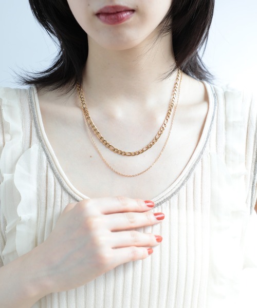 Nei nor（ネイナー）の「【Nei/nor】ネックレス 2tone NnNE-0039 G/S（ネックレス・レディース・シルバー/ゴールド・FREE）」の2枚目の写真