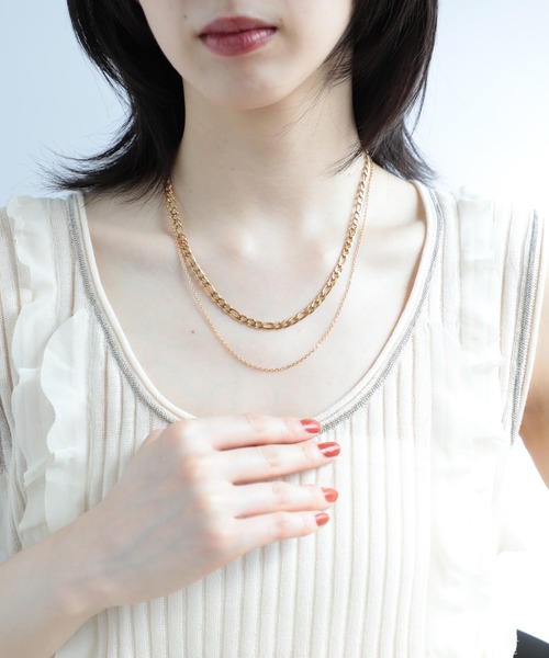 Nei nor（ネイナー）の「【Nei/nor】ネックレス 2tone NnNE-0039 G/S（ネックレス・レディース・シルバー/ゴールド・FREE）」の7枚目の写真